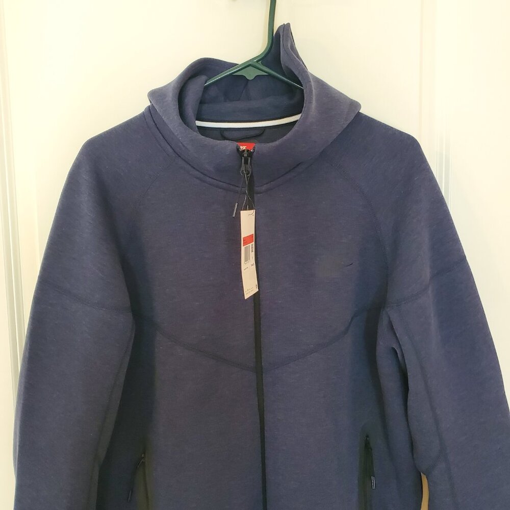 NWT Mens Nike Tech Fleece Full Zip Windrunner Obsidian XXL hoodie - Picture 2 of 14